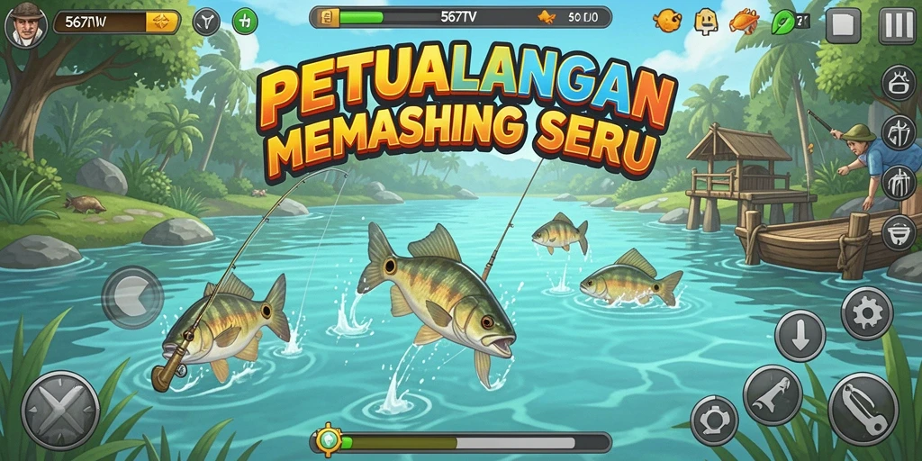 Gameplay seru saat menangkap ikan di 567TV.
