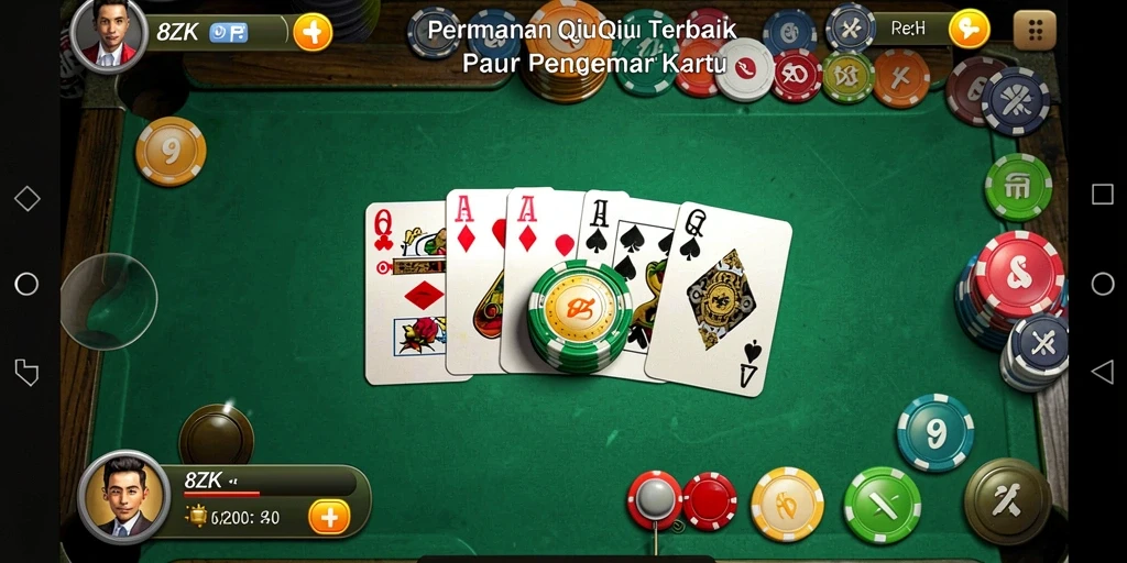 Tampilan gameplay seru QiuQiu di 8ZK.