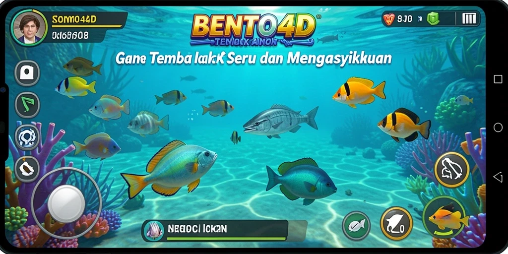 Tangkapan layar gameplay BENTO4D menampilkan aksi seru dalam Tembak Ikan.