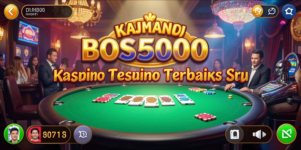 Screenshot utama BOS5000 menampilkan suasana permainan Kasino yang seru.