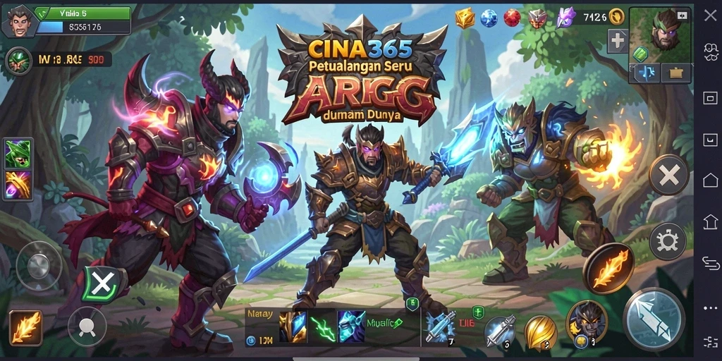 Tampilan aksi seru dari gameplay ARPG CINA365 yang menegangkan.