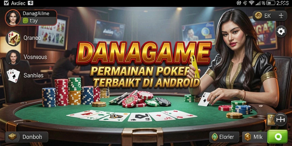 Tampilan gameplay poker yang menarik dan mendebarkan.