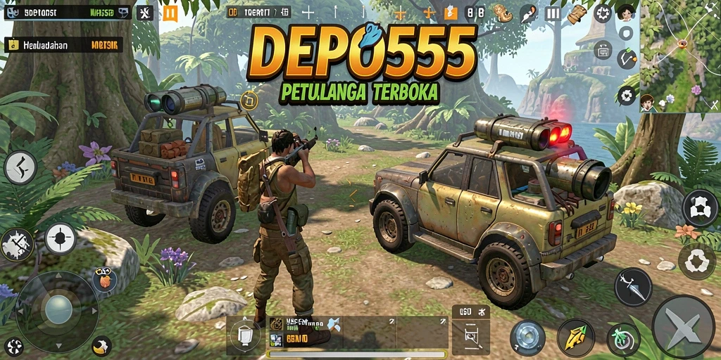 Tampilan menakjubkan dari gameplay dunia terbuka DEPO555.