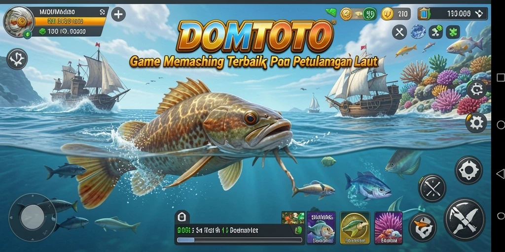 Gameplay memancing yang seru dan mendebarkan dalam DOMTOTO.