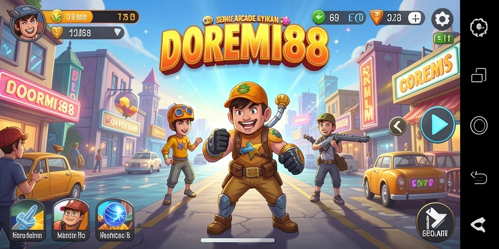 Tampilan gameplay DOREMI88 yang penuh warna dan menarik.