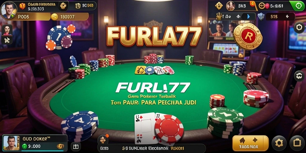 Tampilan gameplay Poker yang mendebarkan di FURLA77.