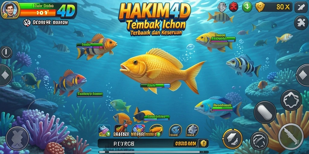Screenshot HAKIM4D menampilkan aksi seru berburu ikan.
