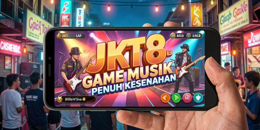 Tampilan gameplay JKT8 yang seru dan interaktif di layar perangkat.