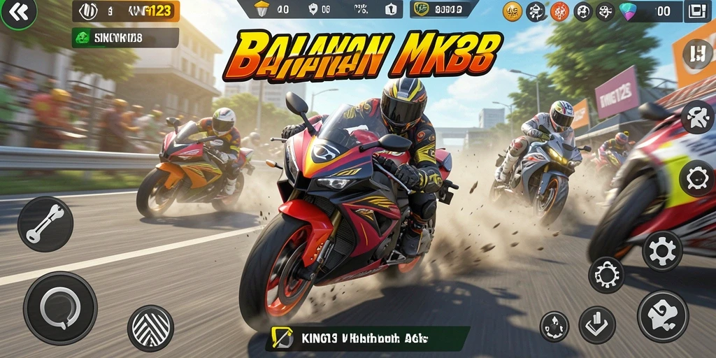 Gameplay seru dan mendebarkan dari KING123 dengan motor balap.
