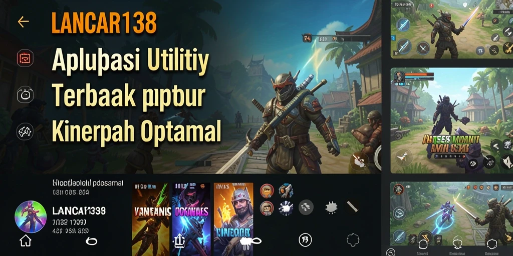 Tampilan utama LANCAR138 menunjukkan fitur Utility yang lengkap dan modern.