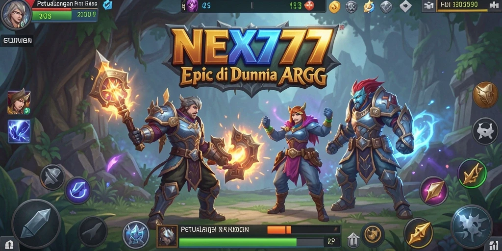 Tangkapan layar gameplay NEX777 yang menunjukkan aksi pertempuran seru.