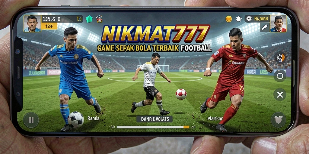Screenshot gameplay NIKMAT777 yang menampilkan momen pertandingan sepak bola seru.