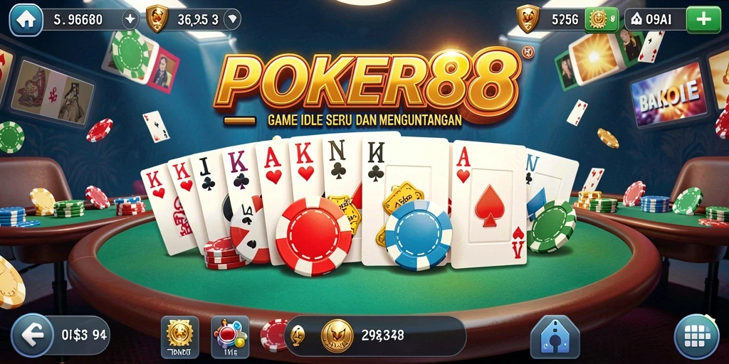 Tampilan gameplay POKER88 yang seru dan mengasyikkan.
