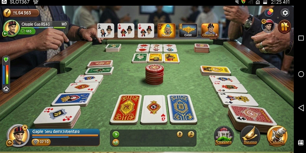 Tampilan gameplay Gaple yang menarik dan interaktif.
