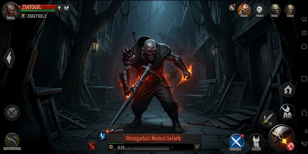 Tangkapan layar gameplay <strong>ZIATOGEL</strong> menampilkan suasana misterius dan menegangkan.